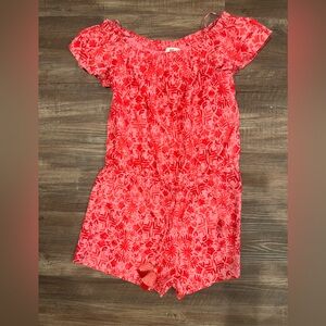 Vineyard Vines Pink and Red Floral Romper